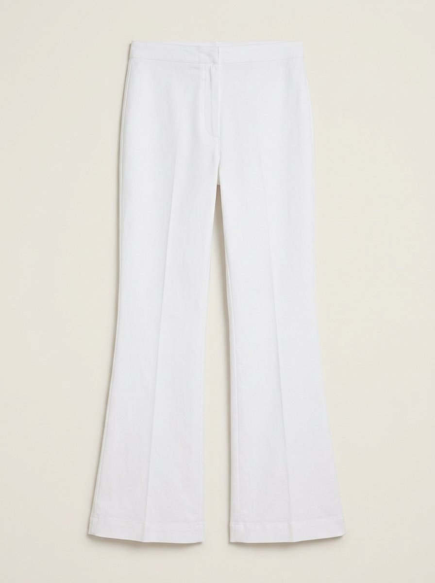 white bell bottom pants